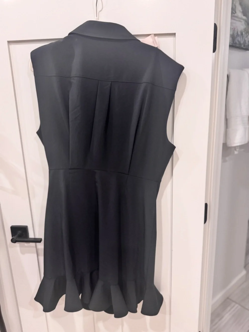 🖤Cinq a sept Black Zenni Ruffle Sleeveless Wrap Mini Dress🖤 - Picture 8 of 8